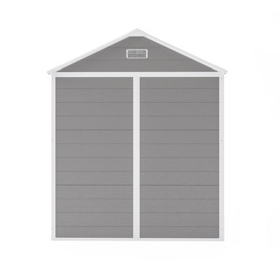 Campcraft 6*5ft resin storage shed, high quality pp material, strong structure, waterproof, rust and UV proof, large storage space, 12mm thick pp board