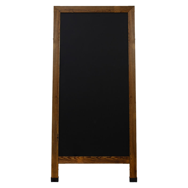 Tableau noir 57 "x 27" avec craie et gomme, Brun rustique
