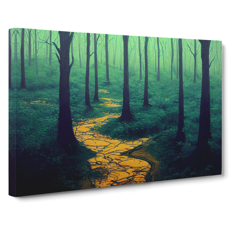 Spring Forest Path - Wrapped Canvas, 35cm H x 50cm W x 3cm D