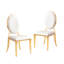 Chaise d'appoint en acier inoxydable Carterville-1033144138-1033144137