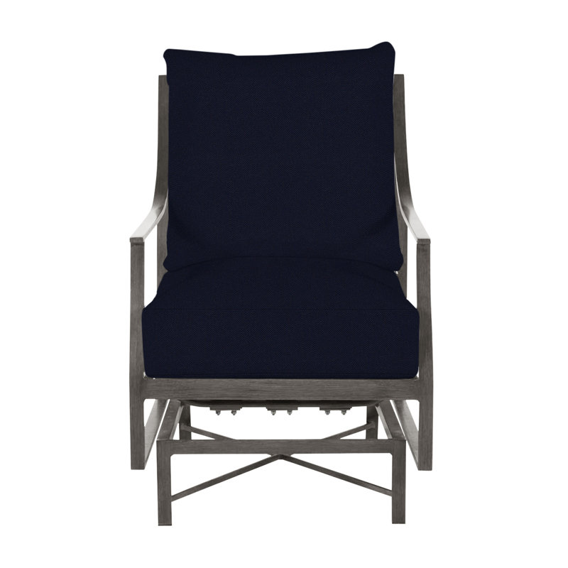 Méridienne en aluminium Monaco - Gris ardoise, Welt, Lin marine, Gris ardoise