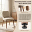 Chaises de salle à manger capitonnées modernes avec dossier courbé et pieds en bois massif-1676607455