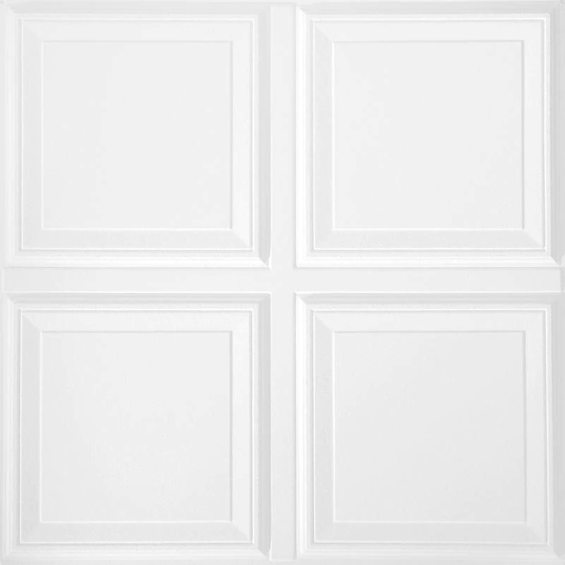 RAISED PANEL 2 ft. x 2 ft. Drop-In Mineral Fiber Ceiling Tile in White