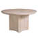 Modern Extendable Oak Round Dining Table