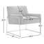 Fauteuil en polyester de 29,5 po Milano-1086208676