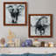 Proud Elephant - ensemble de 2 peintures sur toile encadrées-827508654-827508655