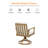 Seehill 9-Piece Aluminum Outdoor Dining Set, 2 Swivel Chairs, 6 Rotating Chairs & 84.6" Table With Umbrella Hole, Stylish Patio Furniture For Outdoor Venues, Lawn