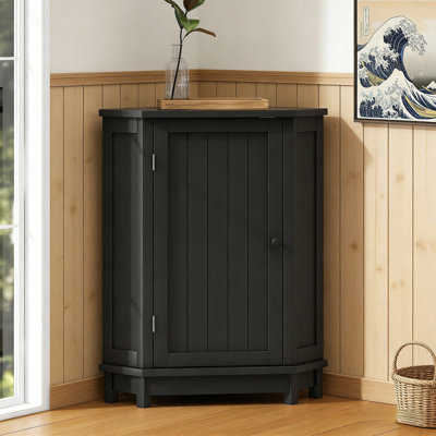 Armoire de salle de bain d'angle avec tablette réglable