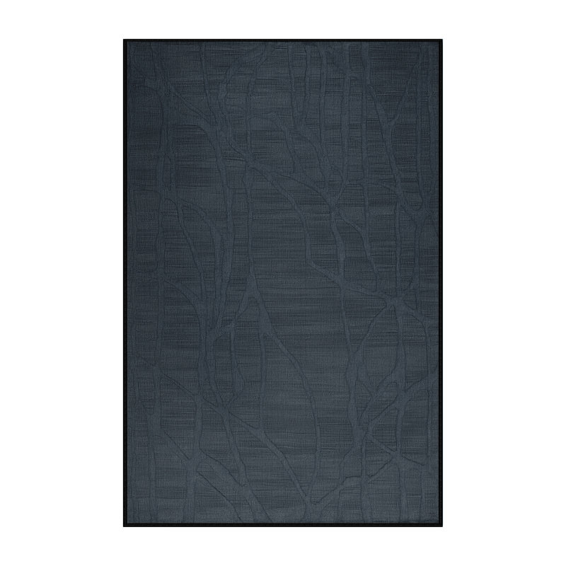 Tapis noir lavable à la machine, Rectangulaire 2 pi x 3 pi