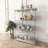 White Glass Display Cabinet with LED Lights