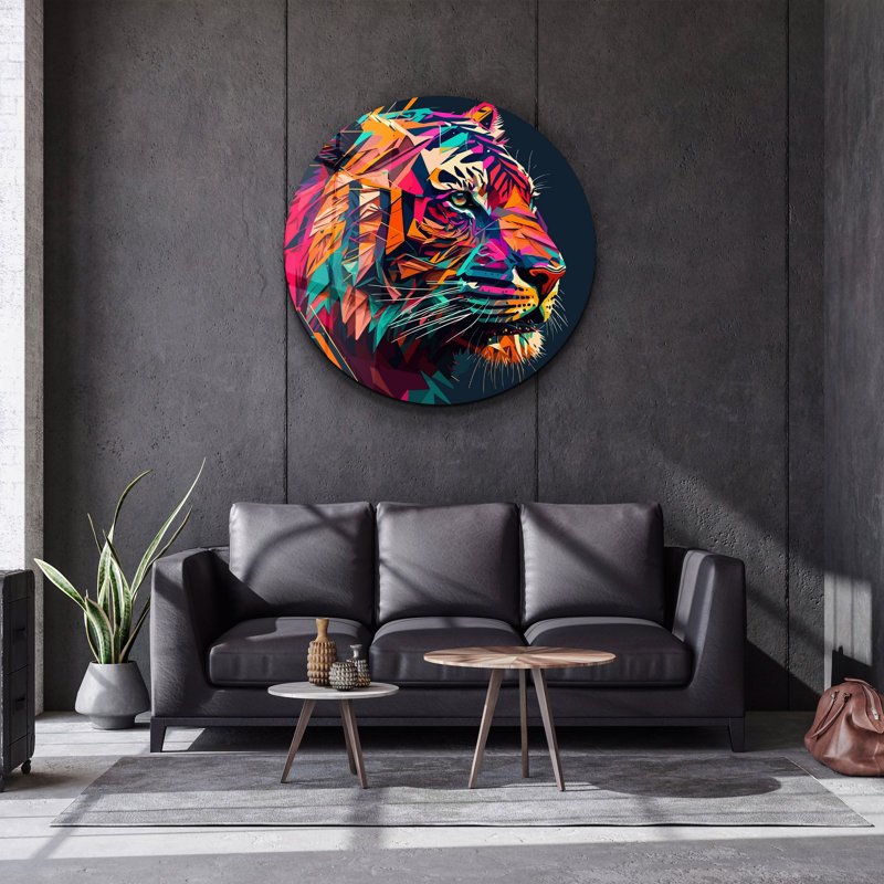 Superbe peinture murale en verre trempé 23,6 po x 23,6 po | 100% verre trempé d'une épaisseur de 0,16 pouce, imprimé UV pour des couleurs éclatantes | Parfait pour la décoration intérieure, le salon et les espaces de bureau, design durable et élégant