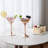 8oz Metallic Copper Martini Glasses – Set of 4 Stemmed Cocktail Glasses for Wedding, Party, Bar & Home