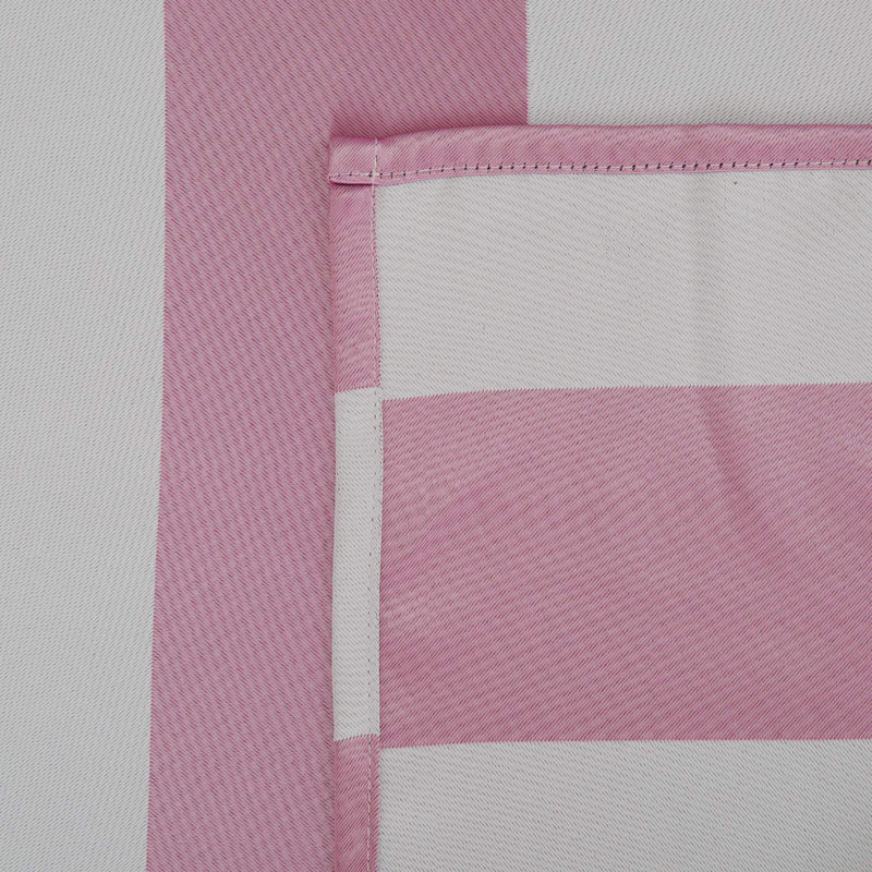 Zamudio Room Darkening Curtain Pair, Pink/White, 52" W x 45" L