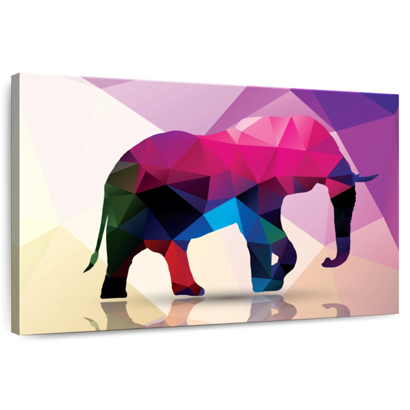 Brampt Geometric Elephant, 8" H x 12" W