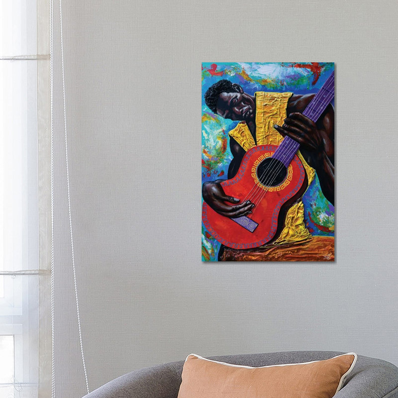 Guitar Rhythms by DionJa'y - No Frame Gallery-Wrapped Canvas Giclée on Canvas, 66.04 cm H x 45.72 cm W