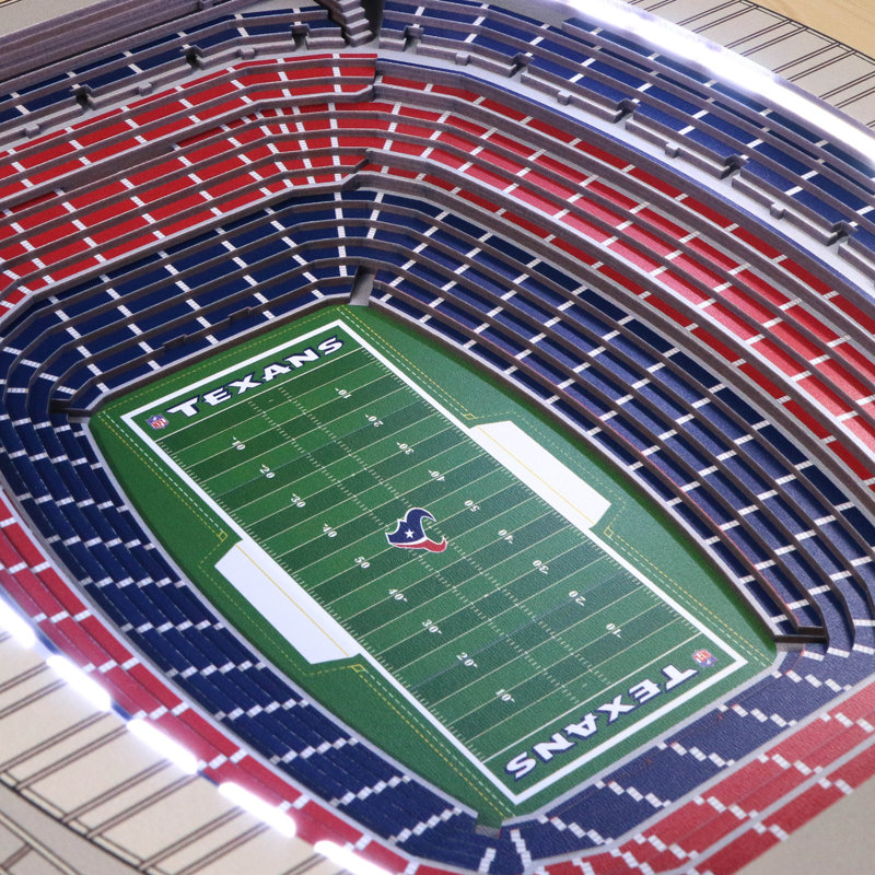 Husik NFL 25-Layer StadiumViews Lighted End Table, Houston Texans