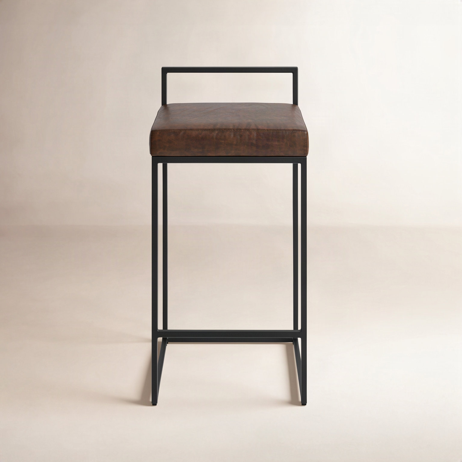 Rumiya 26" Bar Stool, Black, Cocoa Brown