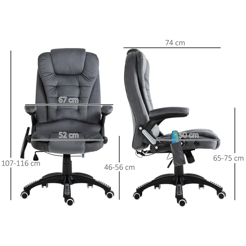 Waynefleet Polyester Office Chair, Dark Grey