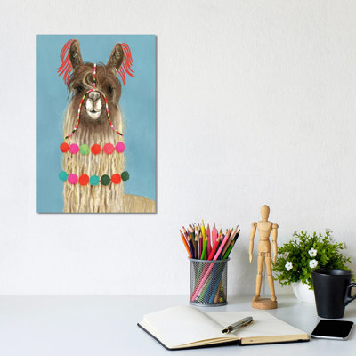 Adorned Llama IV by Victoria Borges - Wrapped Canvas Print