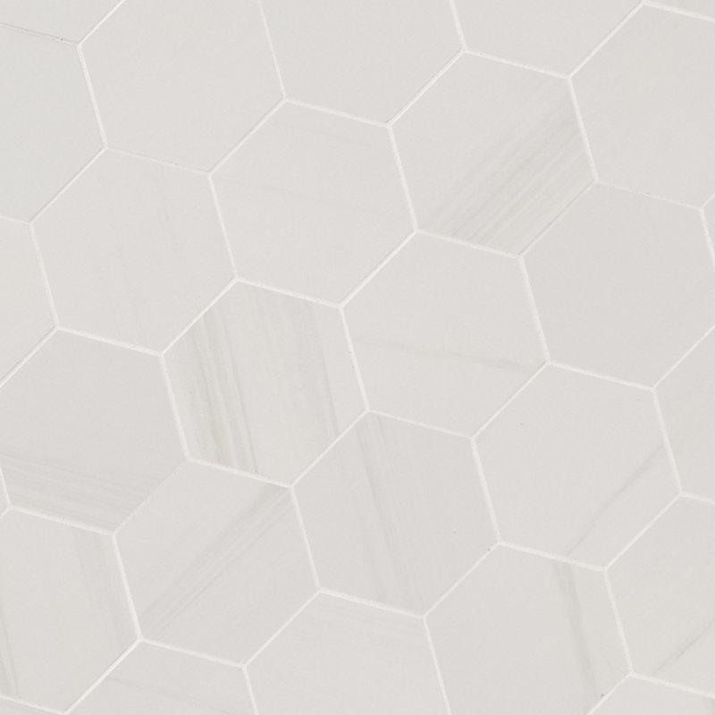 Ardena 12 in. x 12 in. Matte Porcelain Hexagon Stone Look Floor and Wall Tile, Pallora