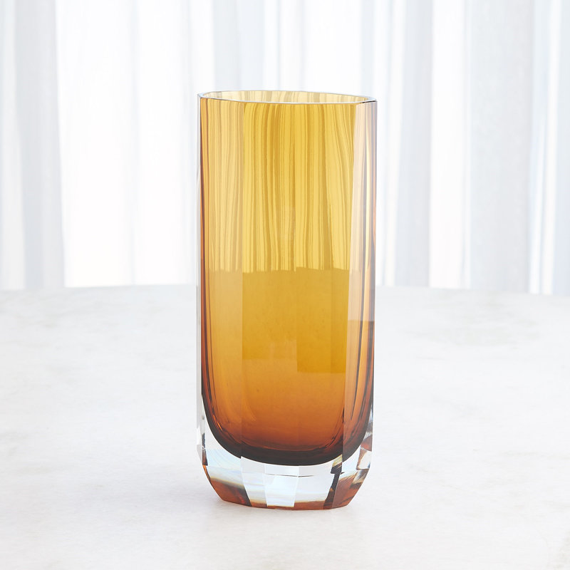 Jewel Vase-Tall, Yellow