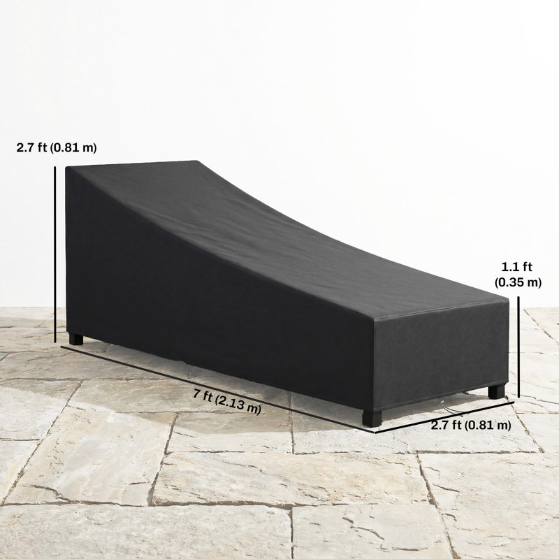Housse imperméable pour chaise longue, tissu 420D, noir