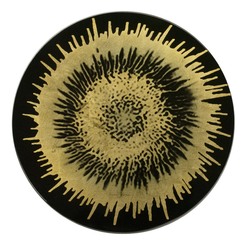 Splash On Black Lacquer Placemat, Gold/Black