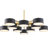 Modern 10 Light LED Black Shade Chandelier-66103058