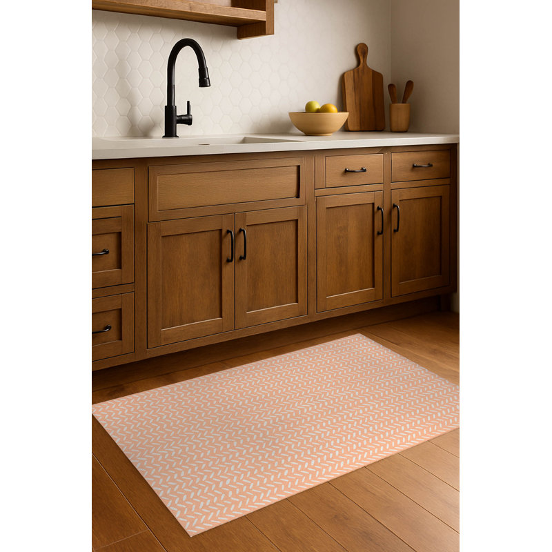 Tapis de cuisine antidérapant Dream Splat, Rectangle 4pi x 6 pi, Pêche