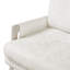 Chaise d'appoint moderne en crème avec mousse haute et coussin amovible en chenille de maison d'une hauteur de 35,64 po-782581959