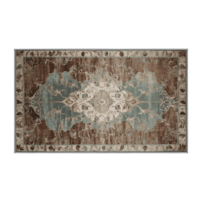 Machine Washable Gray Area Rug