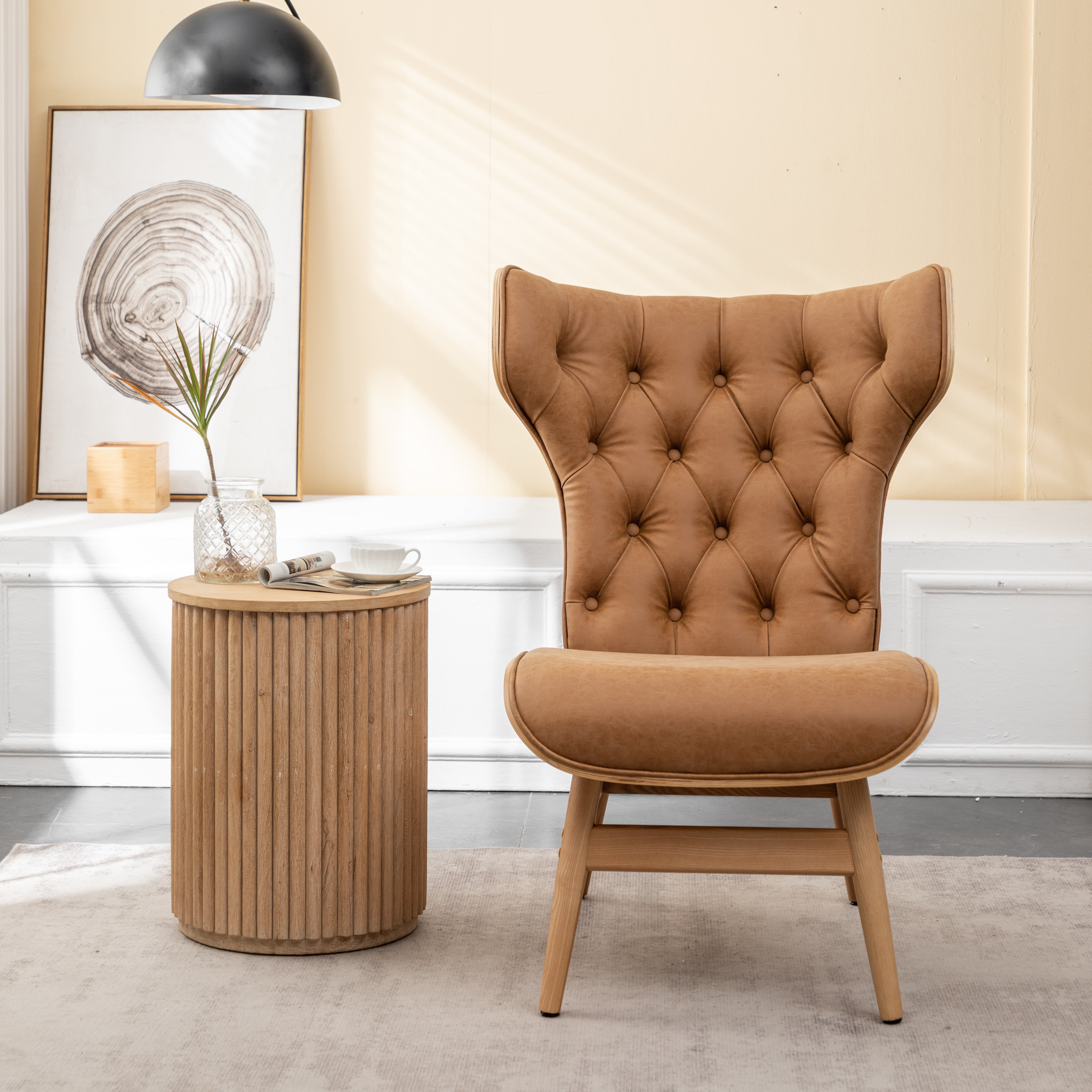 George Oliver Johao 29 Wide Tufted Wingback Armless Chair