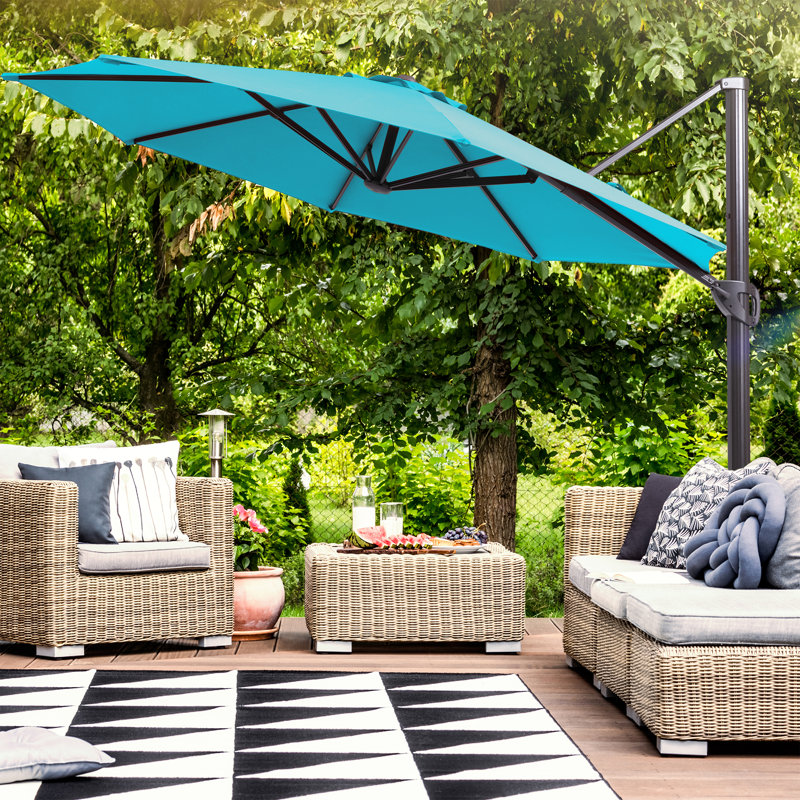 Parasol suspendu 11 pi Urbanna, Bleu lac