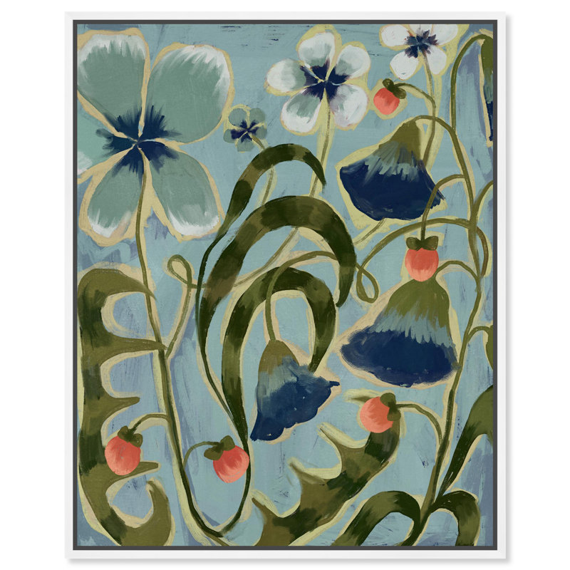 Impression sur toile «Nature all Around Floral Decor» par Notoriart, H 36 po x l 45 po, Cadre blanc