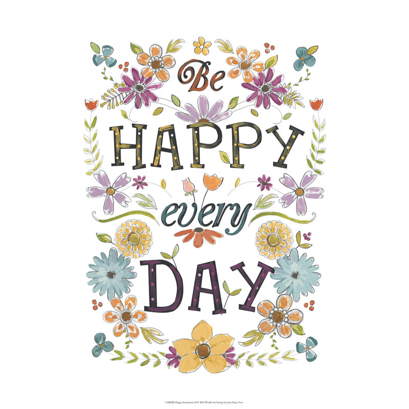 Happy Sentiments II by June Erica Vess - Wrapped Canvas Print, 46cm H  x  30cm W