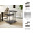 Metal and Mango Wood Three-Tier Accent Table