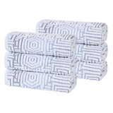 Cotton Modern Geometric Jacquard Soft Highly-Absorbent Hand Towel