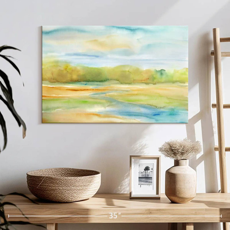 Aquarelle Avery, paysage I, H 16 po x l 24 po