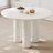 46.06" Modern Round Cream White Dining Table Set with 4 Chairs for Kitchen, Bar, Living Room, Small Space-765090283-765090260