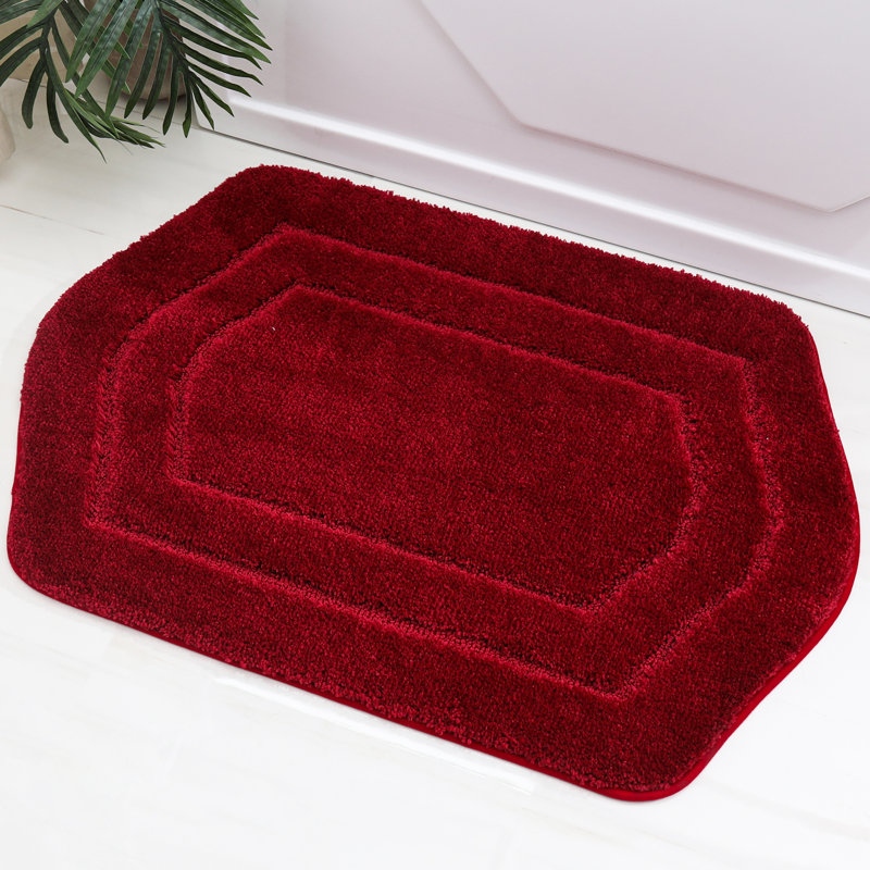 Non-Slip Bath Rug, Red, 61cm W x 91.4cm L