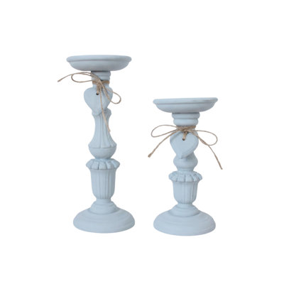Porte-bougie en bois tourné Heart Charm