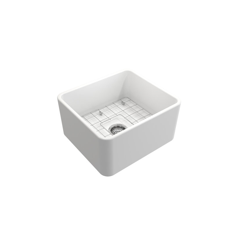 20'' L Kitchen Sink, Matte White