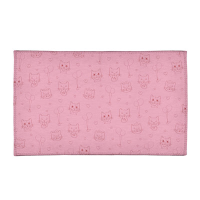Tapis zone rose fait main