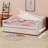 Teddy Fleece Day Bed Frame With Solid Wood Slats,LED Light And Trundle-666600148
