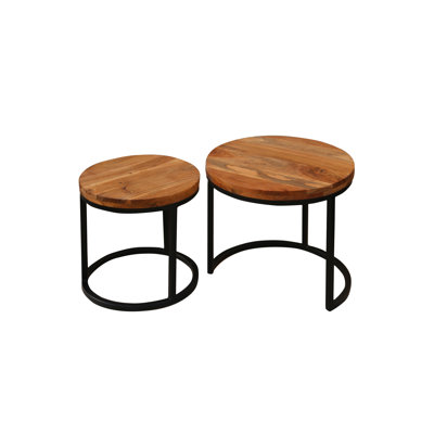 Couchtisch-Set Alberica aus Massivholz