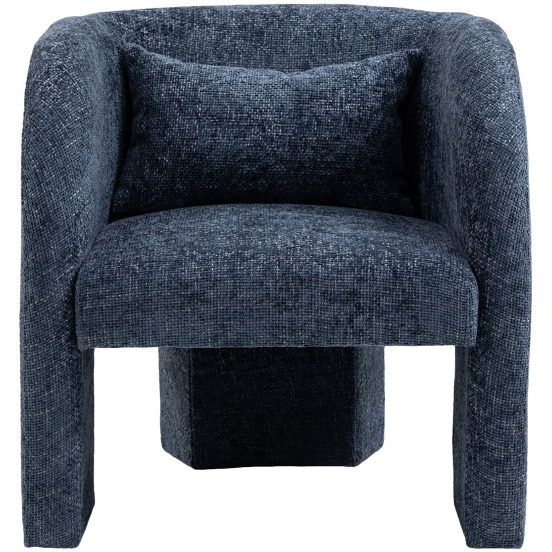 Sawyer 29'' Wide Armchair, Navy Chenille Fabric