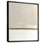 «Gold White Shadow Lines Abstract», impression sur toile encadrée minimaliste, art mural minimaliste doré