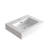 Integrated solid surface basin WITHOUT drain & faucet, glossy white color
