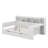 Wooden Full Size Daybed With Storage Shelves, Multi-Functional Bed With 2 Storage Drawers And Study Desk-114404364