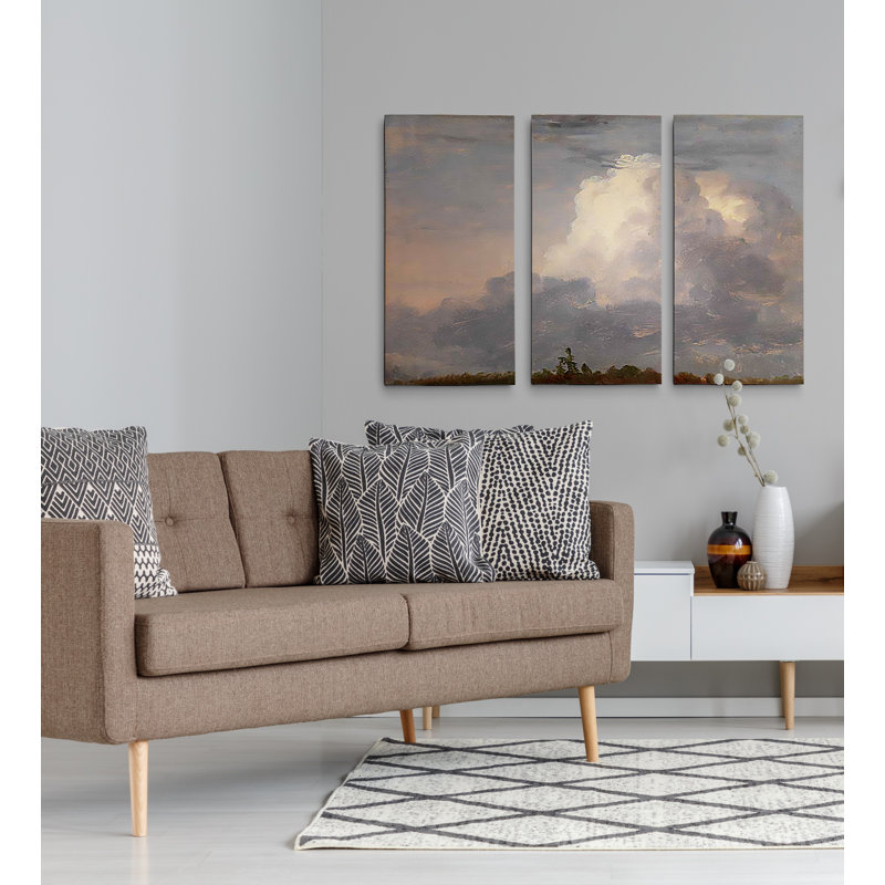 « clouds » de qualité supérieure, reproduction d’image multi-pièces sur toile, H 24 po x l 36 po x P 1,5 po